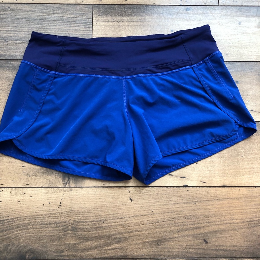 Size 8 Lululemon Run Times shorts.